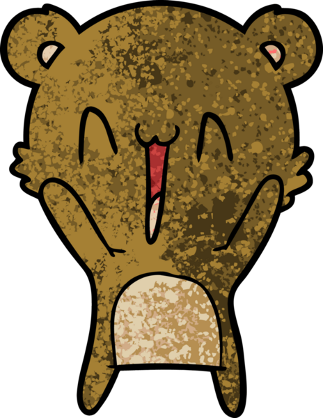 Bir insan tarafından çizilmiş mutlu ayı karikatürü