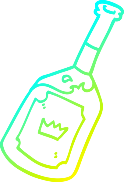 Bir insan tarafından çizilmiş alkollü bir karikatür çizimi.