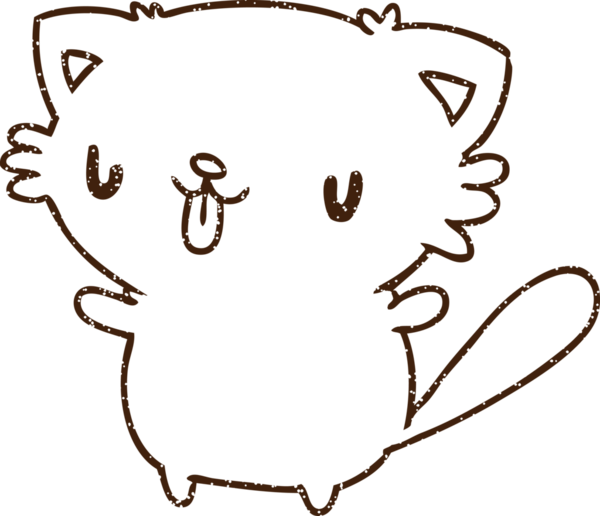 Küçük Kedi Kömürü Bir insan tarafından çizilmiş