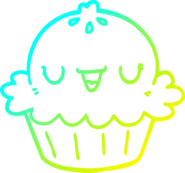 Bir insan tarafından çizilmiş tatlı bir turtanın soğuk gradyan çizimi