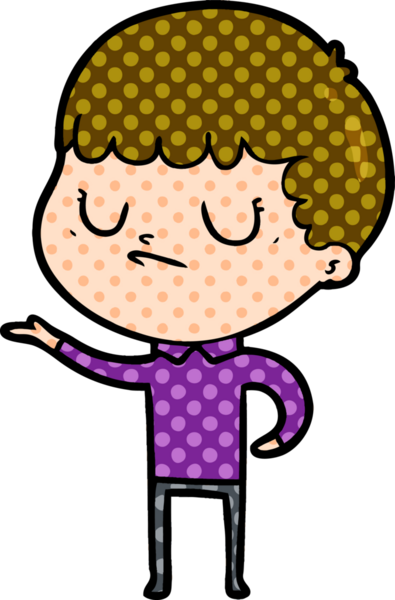 Bir insan tarafından çizilmiş huysuz çocuk çizgi filmi.