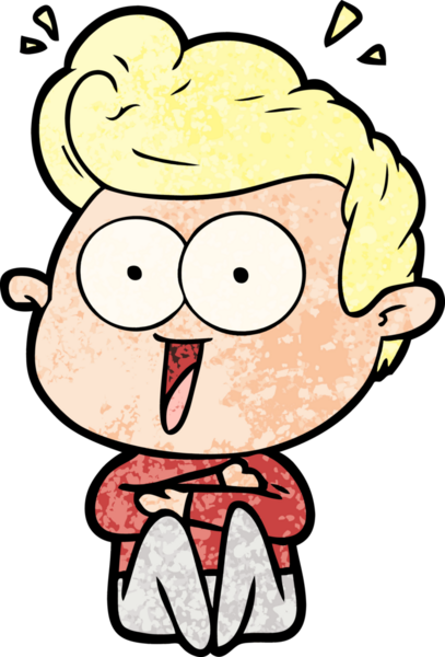 Bir insan tarafından çizilmiş karikatür adam.