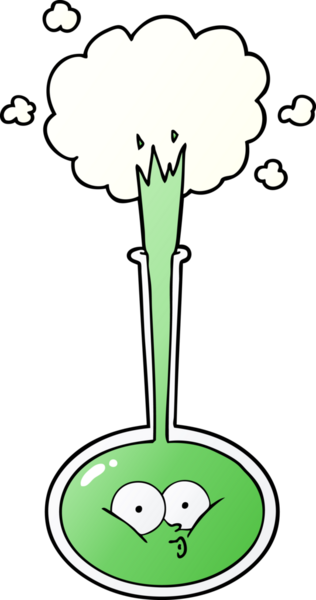 bir insan tarafından çizilmiş karikatür bilim deneyi