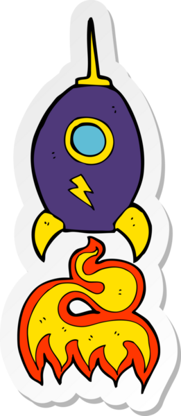 Bir insan tarafından çizilmiş bir uzay gemisinin çıkartması.