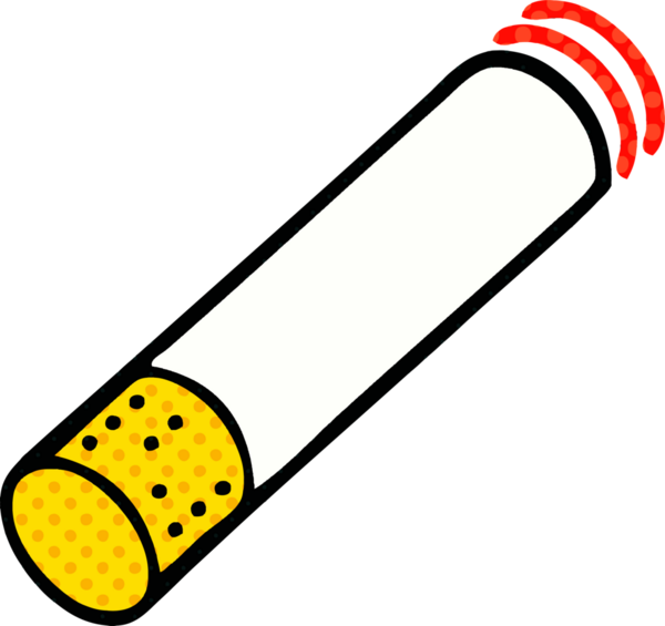 Çizgi roman tarzı bir sigara çubuğu insan tarafından çizilmiş.