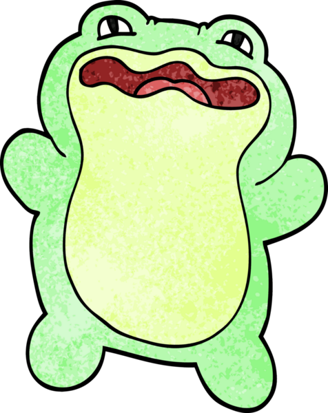 Bir insan tarafından çizilmiş karalama kurbağası.