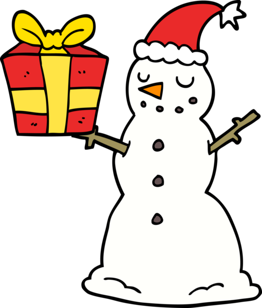 bir insan tarafından çizilmiş bir kardan adam