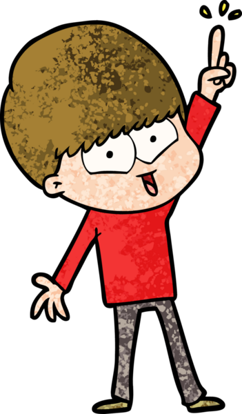 Bir insan tarafından çizilmiş mutlu çocuk çizgi filmi.