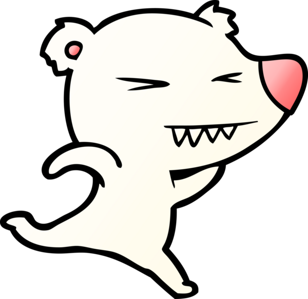 Bir insan tarafından çizilmiş kutup ayısı karikatürü