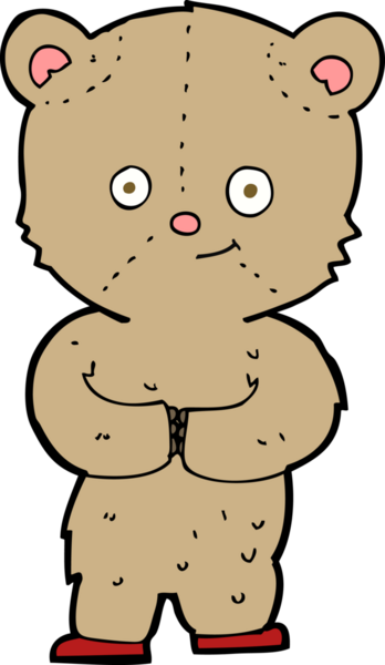 Bir insan tarafından çizilmiş oyuncak ayı.