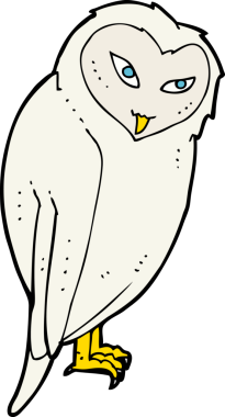 bir insan tarafından çizilmiş bir baykuş.