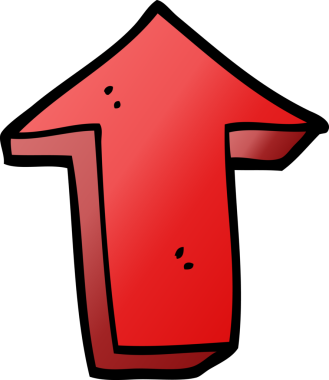 Bir insan tarafından çizilmiş karalama oku.