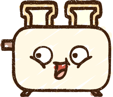 Bir insan tarafından çizilen tost makinesi tebeşiri