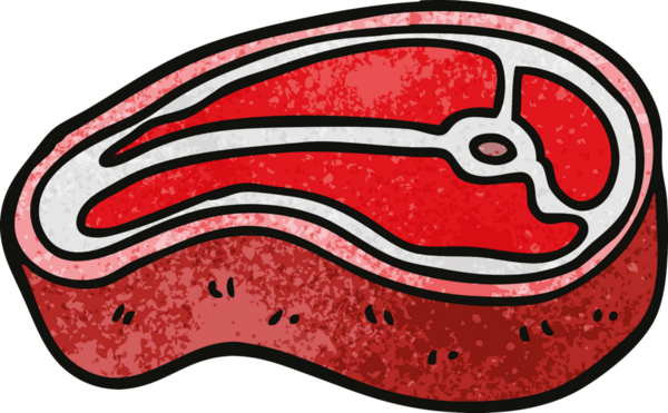 Bir insan tarafından çizilmiş karalama lezzetli biftek.