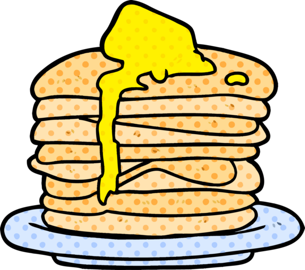 Bir insan tarafından çizilmiş krep yığını.