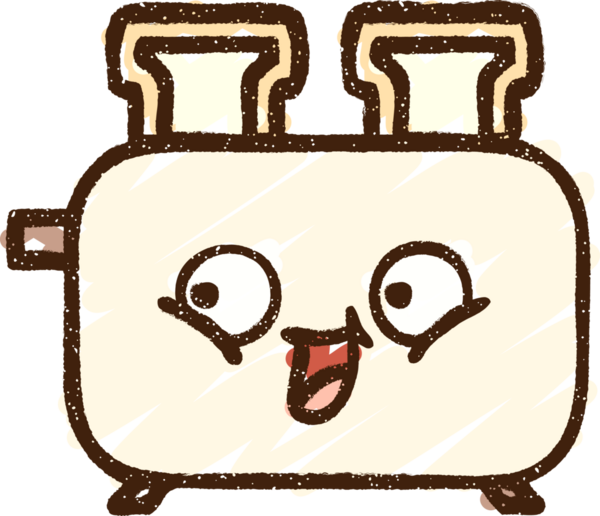 Bir insan tarafından çizilen tost makinesi tebeşiri