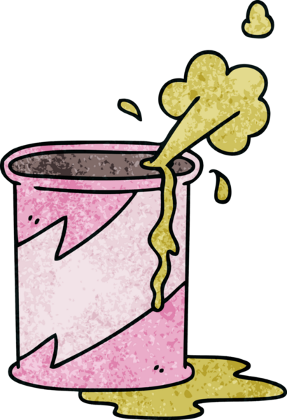 El çizimi tuhaf bir çizgi film patlayan soda kutusu bir insan tarafından çizildi.