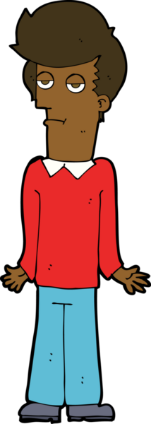 Bir insan tarafından çizilmiş omuz silken sıkıcı bir çizgi film.