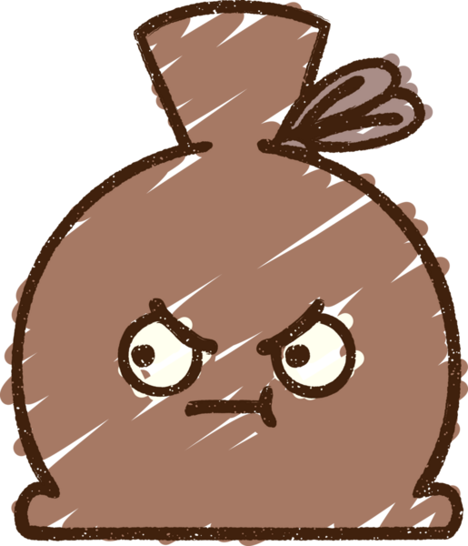 Bir insan tarafından çizilmiş çuval tebeşiri