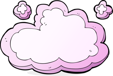 bir insan tarafından çizilmiş karikatür dekoratif bulut