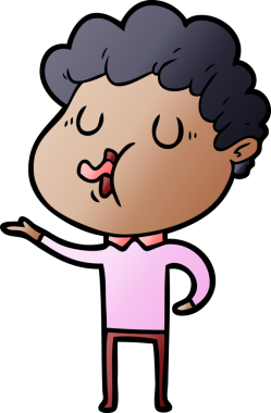 Bir insan tarafından çizilmiş çizgi film şarkıcısı.