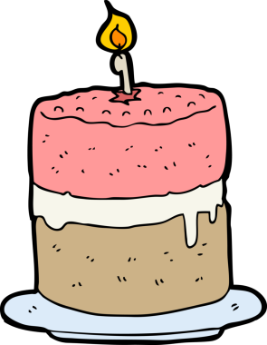 Bir insan tarafından çizilmiş çizgi film pastası.