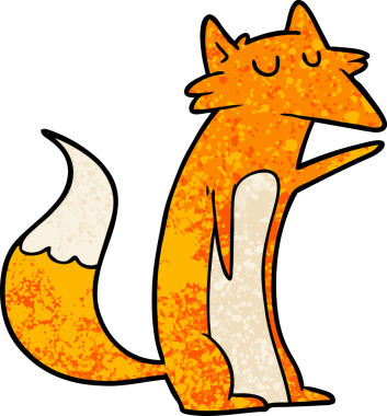 bir insan tarafından çizilmiş tilki çizgi filmi