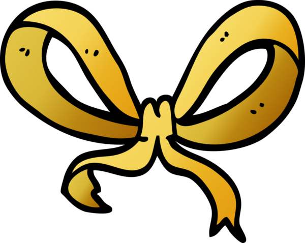 Bir insan tarafından çizilmiş karton sarı kurdele.