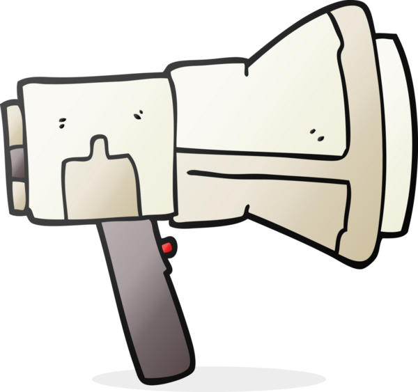 Bir insan tarafından çizilmiş serbest çizim megafon.