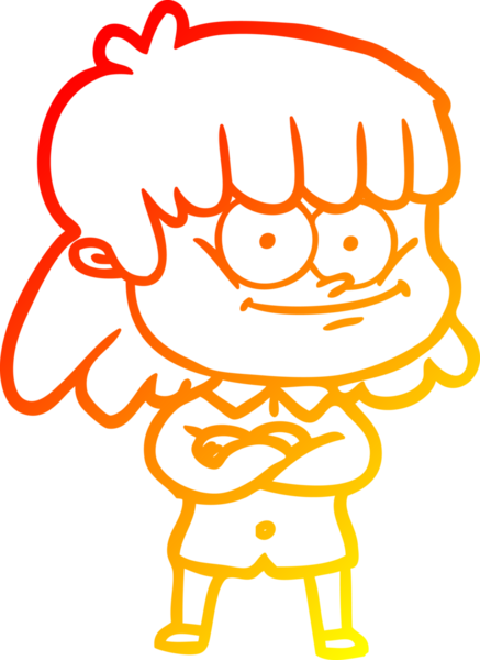 Bir insan tarafından çizilmiş gülümseyen bir karikatür çizimi