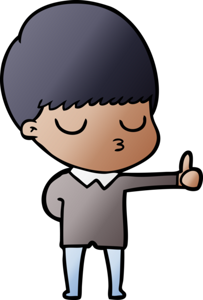 Bir insan tarafından çizilmiş sakin çocuk çizgi filmi.