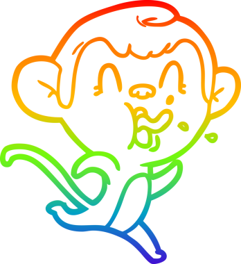 gökkuşağı gradyan çizgisi insan tarafından çizilmiş çılgın bir çizgi maymun çizimi