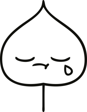 Bir insan tarafından çizilmiş dışavurumsal yaprağın çizgi çizimi