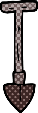 bir insan tarafından çizilmiş karalama küreği