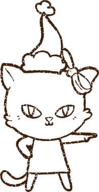 Noel Kedi Kömürü Bir insan tarafından çizilmiş