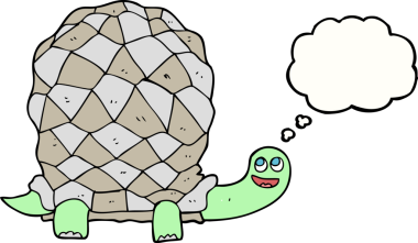 Bir insan tarafından çizilmiş serbest çizim baloncuk kaplumbağa.