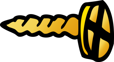 karikatür karalama eski pirinç vida bir insan tarafından çizildi