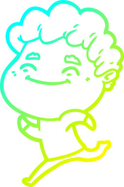 Bir insan tarafından çizilmiş karikatür cana yakın bir adamın çizimi.