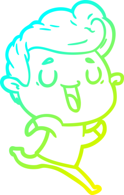 Bir insan tarafından çizilmiş mutlu bir çizgi film karakteri çizimi.