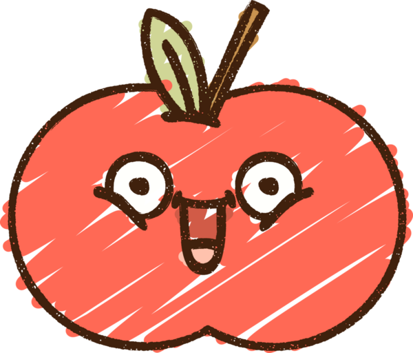 Bir insan tarafından çizilen Mutlu Elma Tebeşiri