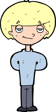 Bir insan tarafından çizilmiş mutlu bir adam.