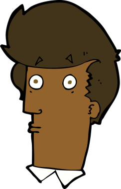 bir insan tarafından çizilen karikatür şaşırmış ifadesi