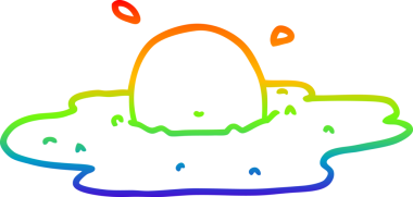 gökkuşağı gradyan çizgi çizimi bir insan tarafından çizilmiş kızarmış yumurta