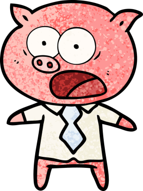 Bir insan tarafından çizilmiş domuz bağırması.