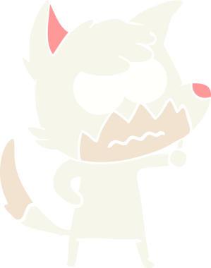 Bir insan tarafından çizilmiş düz renkli çizgi film.