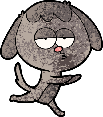 Bir insan tarafından çizilmiş, sıkılmış bir çizgi film.