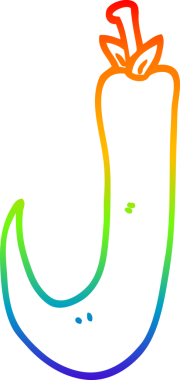 gökkuşağı gradyan çizgi çizimi bir insan tarafından çizilmiş kırmızı biber