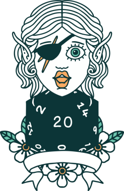 Retro Dövme Tarzı Bir insan tarafından çizilmiş doğal yirmilik zarlı düzenbaz karakter