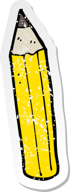 Bir insan tarafından çizilmiş karikatür kaleminin gerilimli yapıştırması.