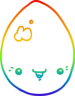 gökkuşağı gradyan çizgi çizimi bir insan tarafından çizilmiş bir karikatür yumurta